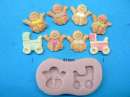 Tiny Baby and Pram Silicone Mould